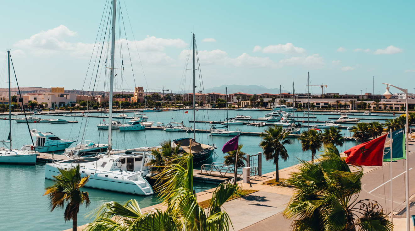 Marina de Saïdia avec les bateaux